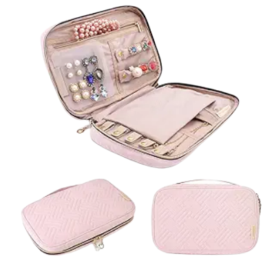 BAGSMART Jewelry Organizer Case Travel Jewelry 