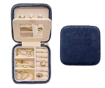 Benevolence LA Plush Velvet Travel Jewelry Storage Box