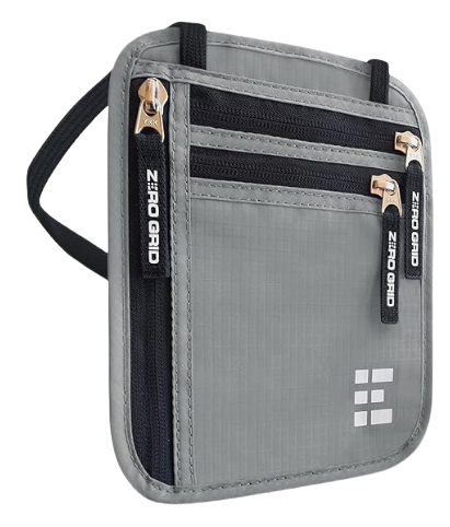 Zero Grid -Travel Neck Wallet with RFID Blocking 